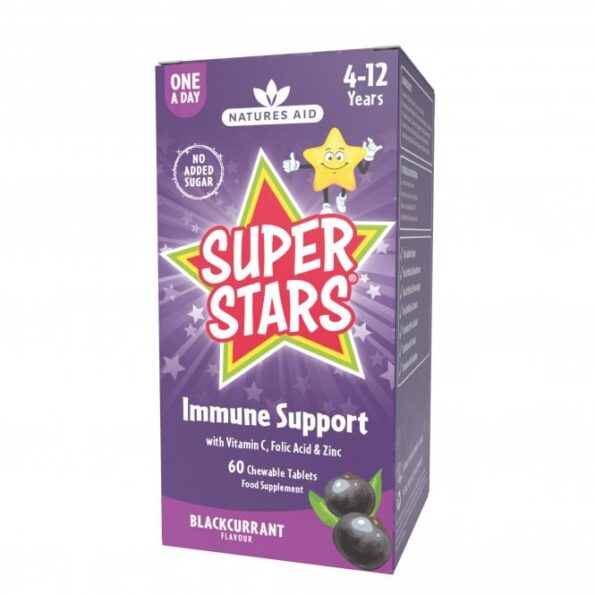 Natures Aid Super Stars Immune Support Chewable Tabs 60S