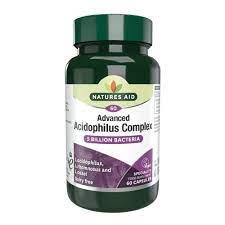 NATURES AID ACIDOPHILUS COMPLEX 5B VEGAN TABLETS 180`S
