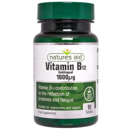 Natures Aid Vitamin B12 sublingual 1000ug Tablets 90S