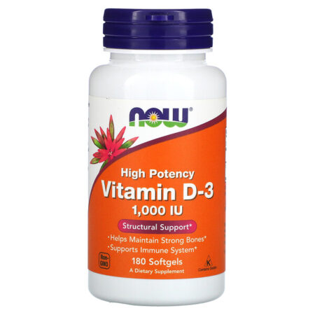 Now Vitamin D3 1000 iu 180s