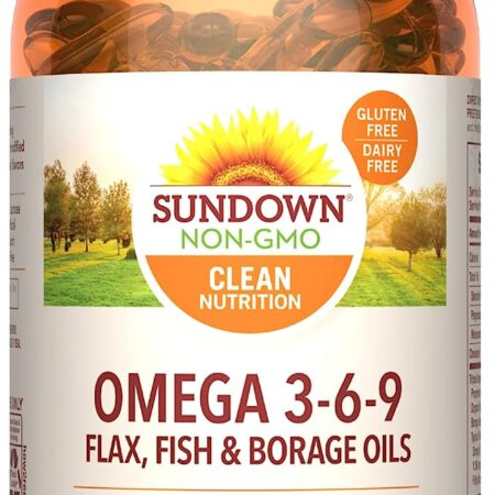 Sundown Omega 3-6-9 Flax, Fish & Borage Softgels 200s