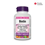 Webber Naturals Biotin 2500Mcg Vegeterian Capsules 90S