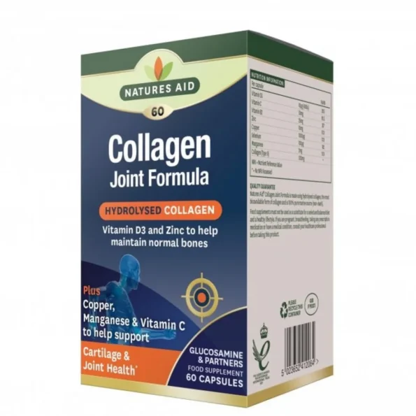 NATURES AID COLLAGEN JOINT FORMULA (HYDROLYZED COLLAGEN)-60 CAPSULES