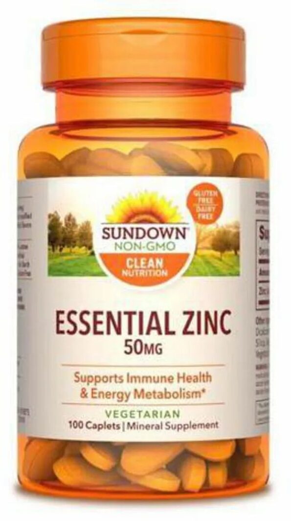 SUNDOWN ESSENTIAL ZINC 50MG CAPLETS 100S