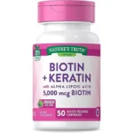 Natures Truth Biotin 5000Mcg + Keratin 50S Quick Release Caps