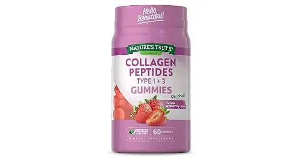 Natures Truth Collagen Peptides Type I&Ii(Strawberry Flavour) Gummies 60S