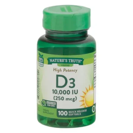 Natures Truth Vitamin D3 10000Iu 100S Quick Release Softgels
